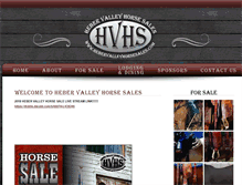 Tablet Screenshot of hebervalleyhorsesales.com